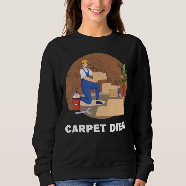 Sweatshirt Installateurs de tapis Carreaux Installer Plancher (Devant)