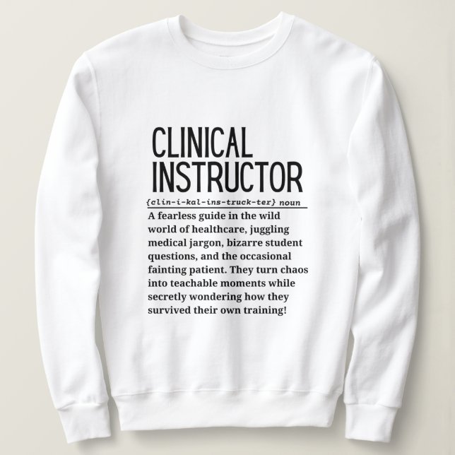 Sweatshirt Instructeur clinique (Design devant)