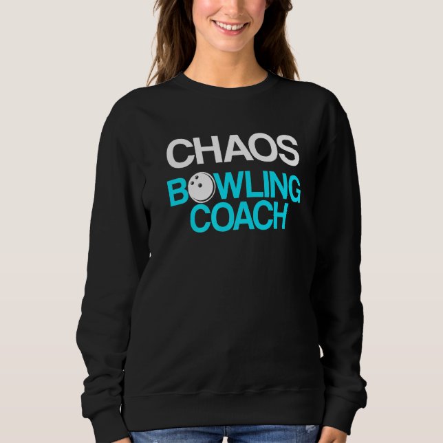 Sweatshirt Instructeur d'équipe de Bowling Coach 21 (Devant)