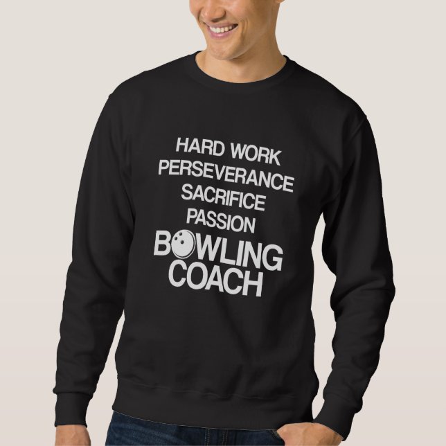 Sweatshirt Instructeur d'équipe de Bowling Coach 26 (Devant)