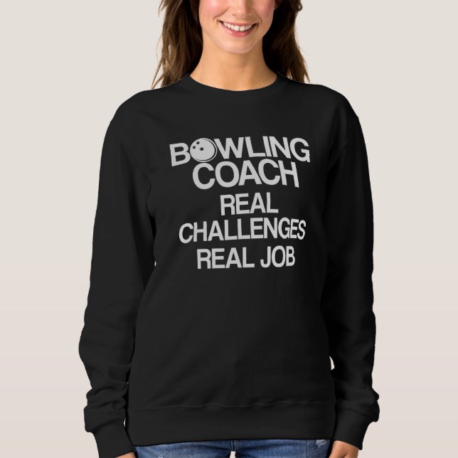 Sweatshirt Instructeur d'équipe de Bowling Coach 4 (Devant)