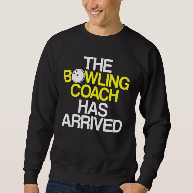 Sweatshirt Instructeur d'équipe de Bowling Coach 4 (Devant)