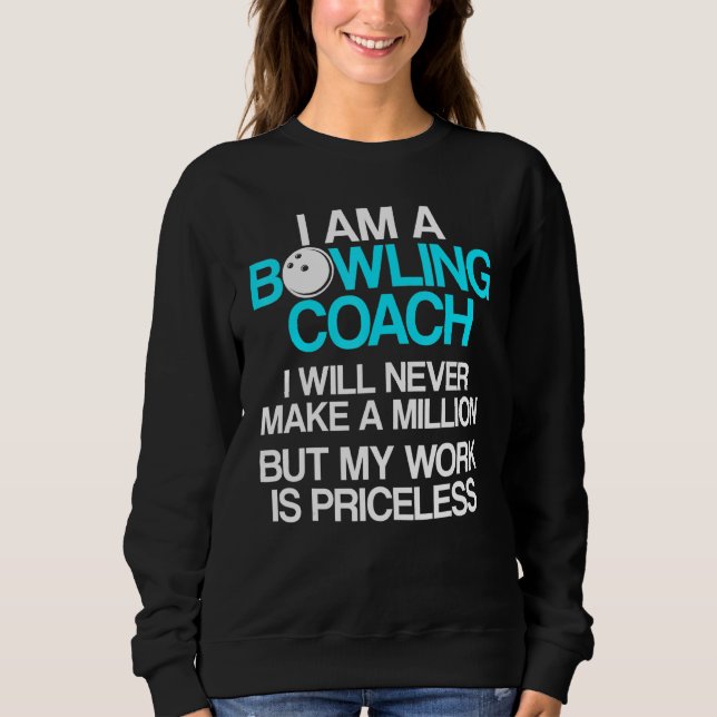 Sweatshirt Instructeur d'équipe de Bowling Coach 8 (Devant)