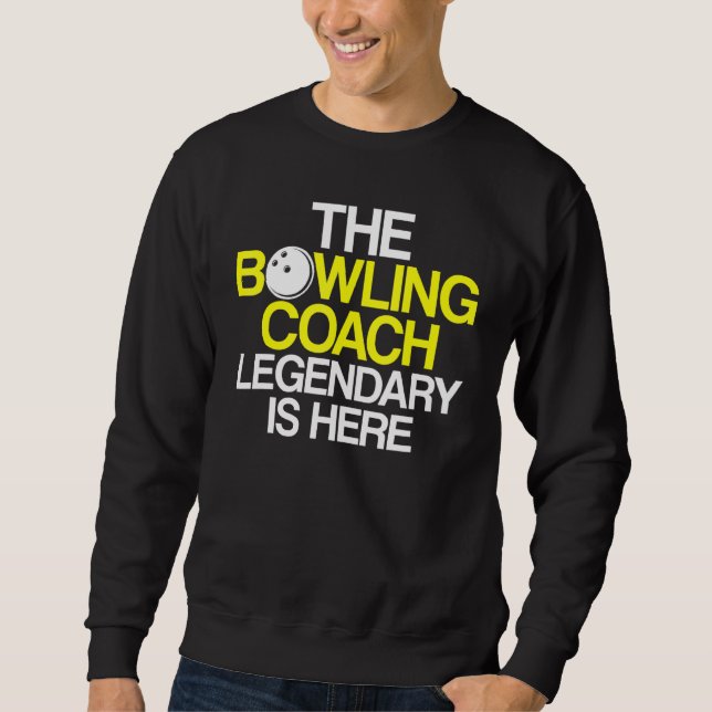 Sweatshirt Instructeur d'équipe de Bowling Coach Player 5 (Devant)