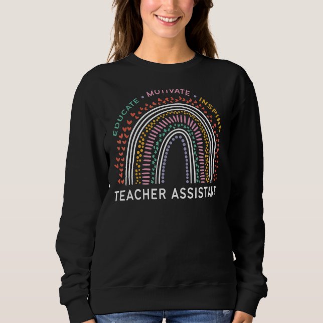 Sweatshirt Instruire Motivate Inspirer enseignant Assistant A (Devant)