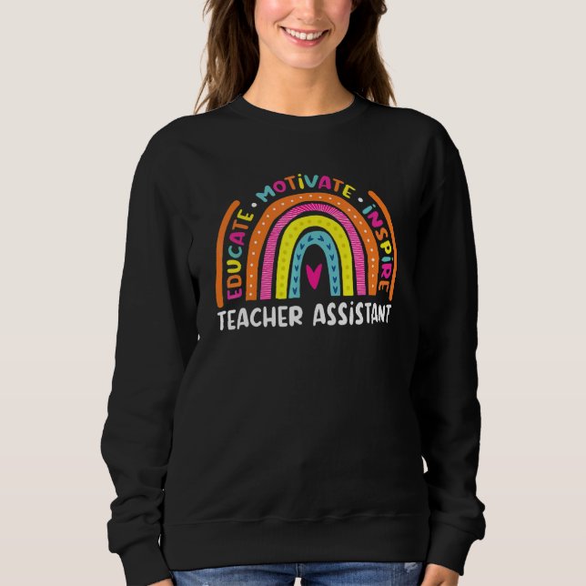 Sweatshirt Instruire Motivate Inspirer enseignant Assistant A (Devant)