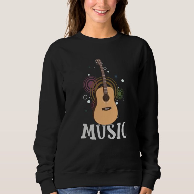 Sweatshirt Instrument de musicien guitariste (Devant)
