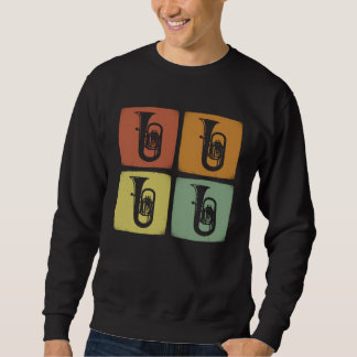 Sweatshirt Instrument d'orchestre vintage rétro tuba musicien