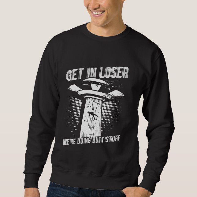 Sweatshirt INTÉRESSONS-NOUS NOUS METTONS À FAIRE DES STUFF Hu (Devant)