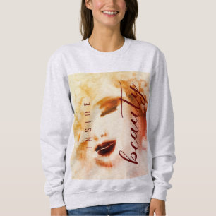 Sweatshirt Intérieur Beauté brillant or aquarelle peinture