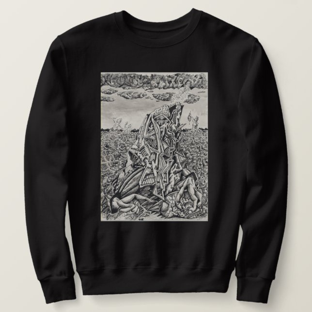 Sweatshirt Intimidation, dessin à l'encre indienne (Design devant)