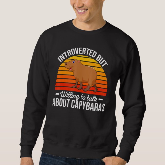 Sweatshirt Introverti Mais Parlera De Capybaras Cute Ani (Devant)