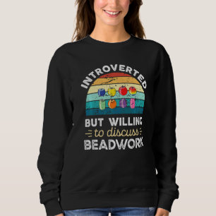 Sweatshirt Introverti Mais Prêt à Discuter de Broderie de Per