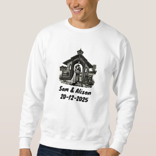 Sweatshirt Invitation de mariage (Devant)