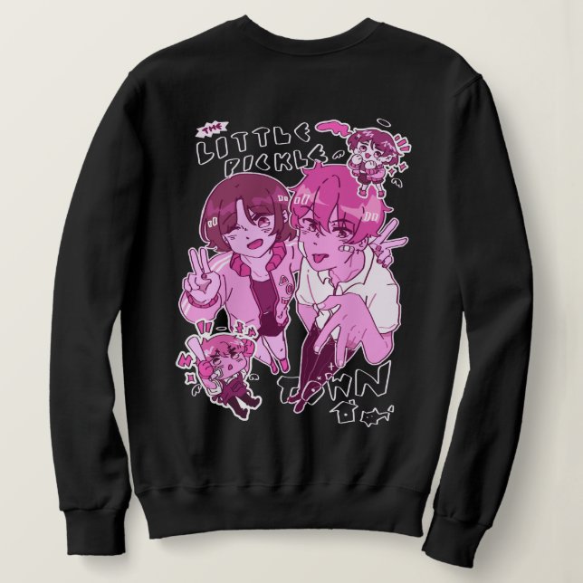 Sweatshirt Io et Milo Little Pickle Town (Black Ver.) T-shirt (Design dos)
