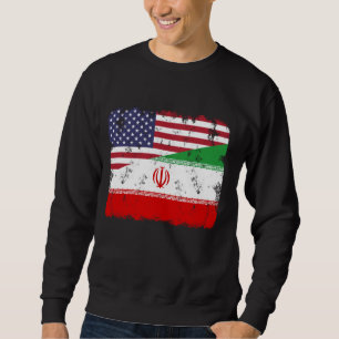 Sweatshirt Iran Priez les racines du drapeau iranien américai