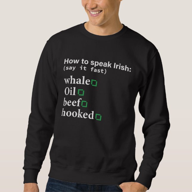 Sweatshirt Ireland Themed Us Shamrock Flag St Patrick s Day (Devant)