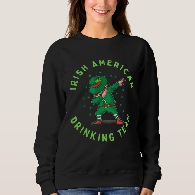 Sweatshirt Irish American  St Patrick s Day  For Men (Devant)
