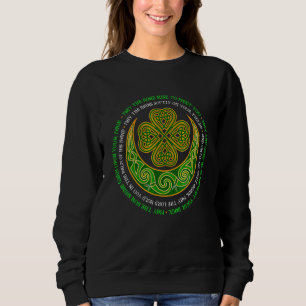 Sweatshirt Irish Blessing Celtic Knot 4 Leaf C St Patrick's D