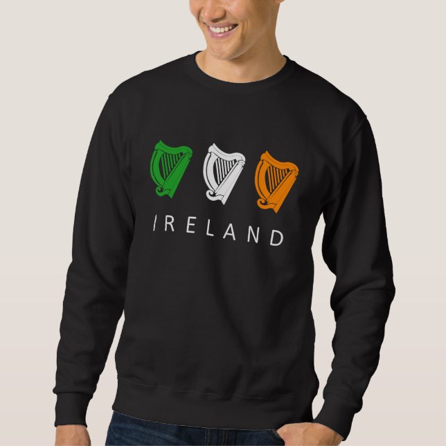 Sweatshirt Irish Celtic Triple Harp Medieval Emblem of Irelan (Devant)