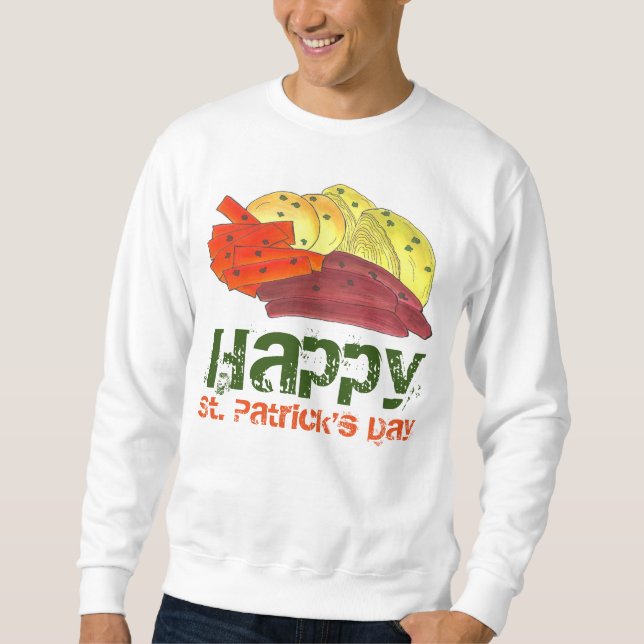 Sweatshirt Irish Corned Beef and Cabbage St. Patrick's Day (Devant)