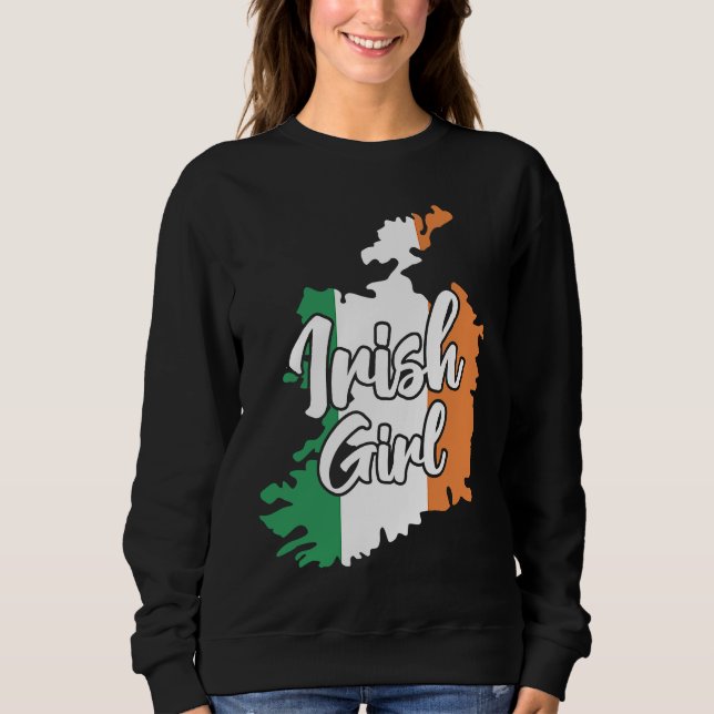 Sweatshirt Irish Girl  Cute Ireland (Devant)