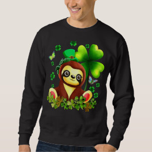 Sweatshirt Irish Leprechaun Sloth Shamrock Jour de la Saint P