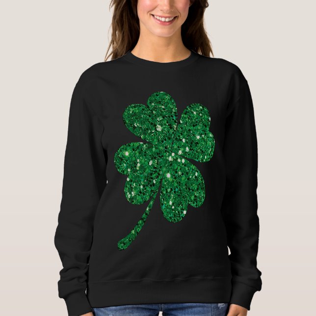 Sweatshirt Irish Lucky Shamrock Green Clover St Patrick's Day (Devant)