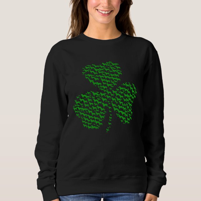 Sweatshirt Irish Shamrock Golden Retrevie Mom Dad   Dog (Devant)