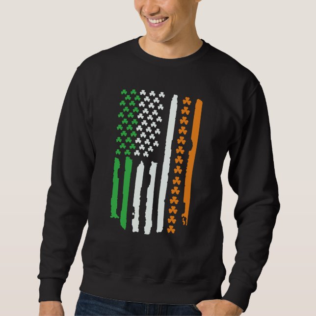 Sweatshirt Irish USA Flag St Patricks Day (Devant)
