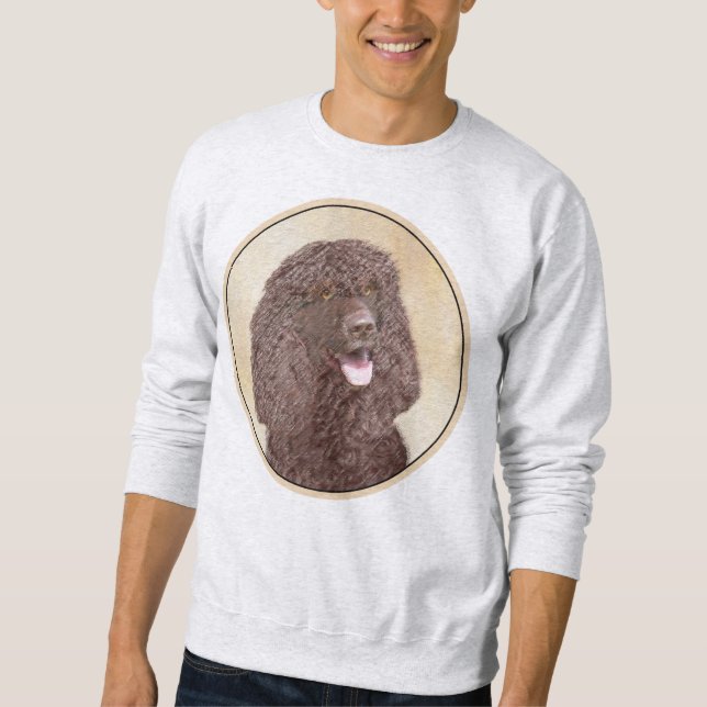 Sweatshirt Irish Water Spaniel Peinture - Original Dog Art (Devant)