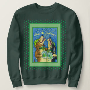 SWEATSHIRT IRLANDAIS HOUND CHIENS, ST. PATRICK'S DAY GREEN BE