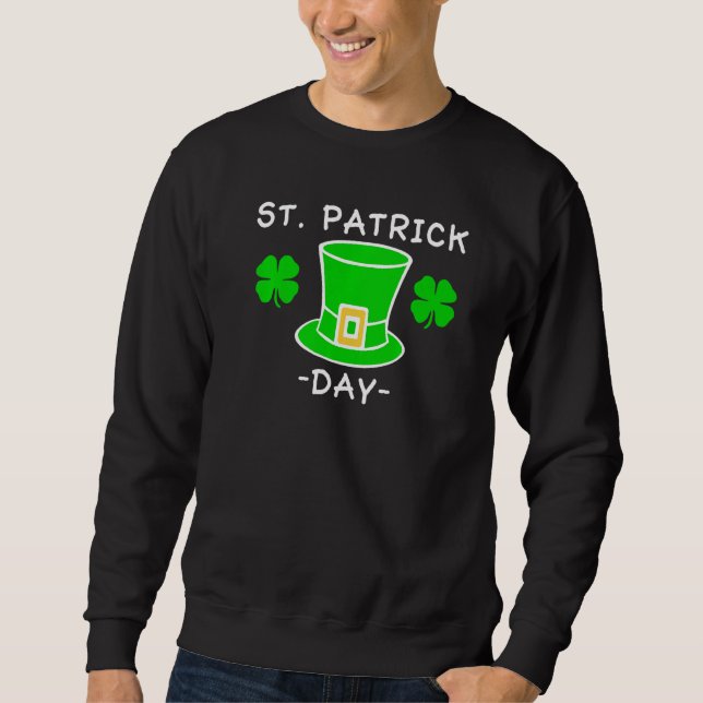 Sweatshirt Irlandais Je Buvais Du Jour de la Saint Patrick (Devant)