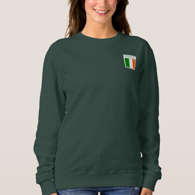 Sweatshirt irlandais Shamrock Dublin (Devant)