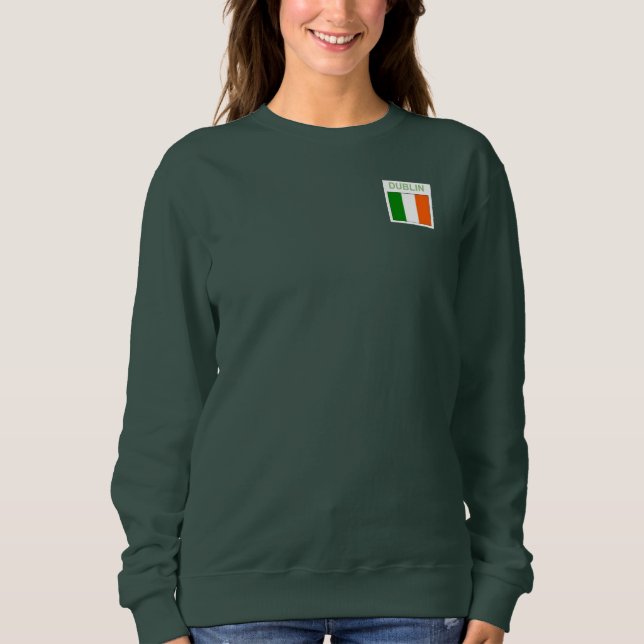 Sweatshirt irlandais Shamrock Dublin (Devant)