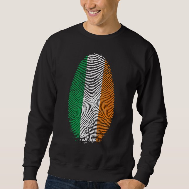 Sweatshirt Irlande Drapeau Empreinte Il Est Dans Mon Adn Pour (Devant)