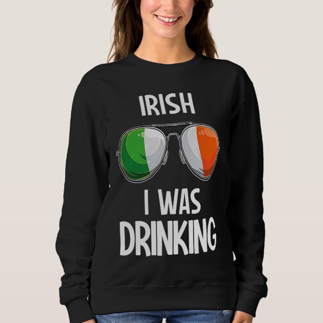 Sweatshirt Irlande Fête de la Saint-Patrick Irlandaise Je Buv (Devant)