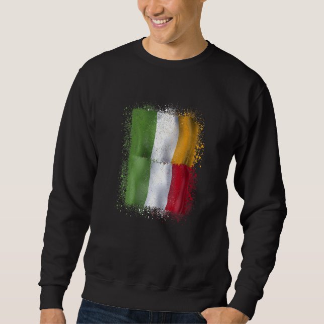 Sweatshirt Irlande Italien Love Irlande Et Italie (Devant)