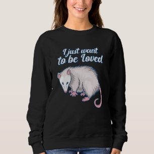 Sweatshirt Ironie Dire Opossum mignon animal rongeur faune