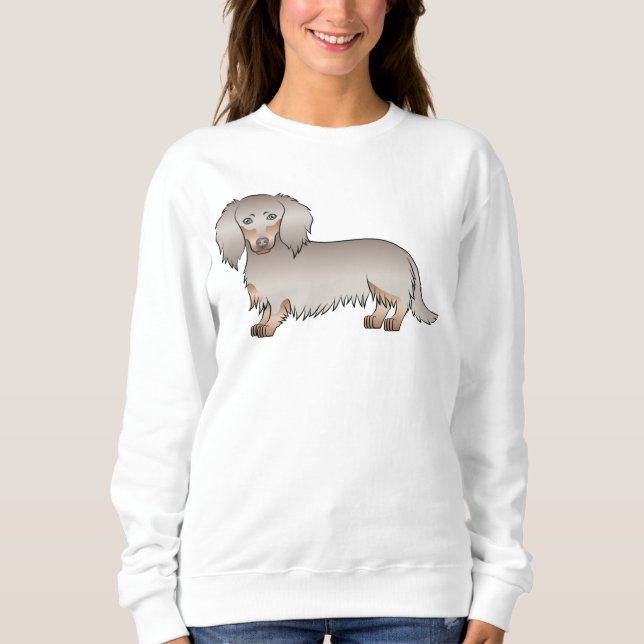 Sweatshirt Isabella et Tan Longue Chevelure Cartoon Chien Tec (Devant)