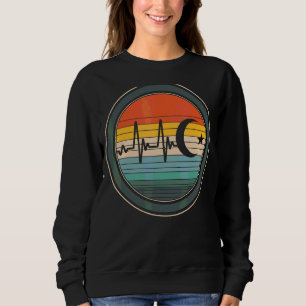 Sweatshirt Islam Heartbeat Musulman prier Croissant de Lune A