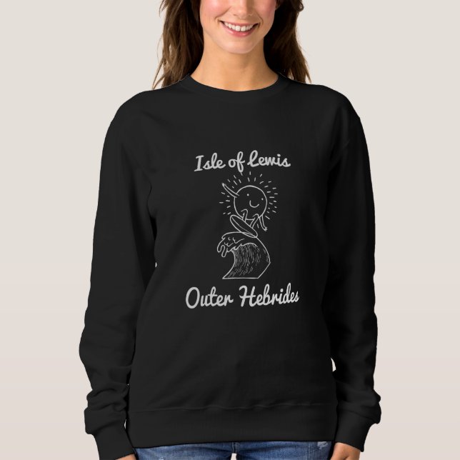 Sweatshirt Isle of Lewis Outer Hebrides Scotland Surfing Souv (Devant)