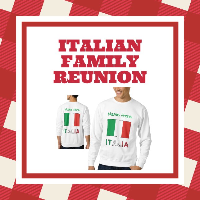 Sweatshirt Italia et Drapeau Italien avec Votre Nom (Créateur téléchargé)