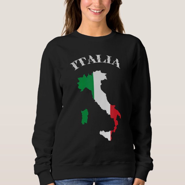 Sweatshirt Italie Avec Drapeau Italien 1 (Devant)