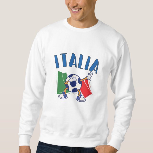 Sweatshirt Italie Dabbing Soccer Ball Drapeau (Devant)