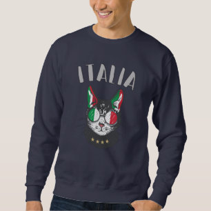 Sweatshirt Italie Soccer Chat Mascotte drapeau italien