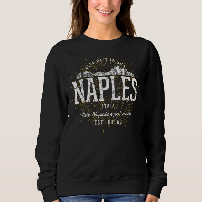 Sweatshirt Italie Vintage Naples Retro (Devant)