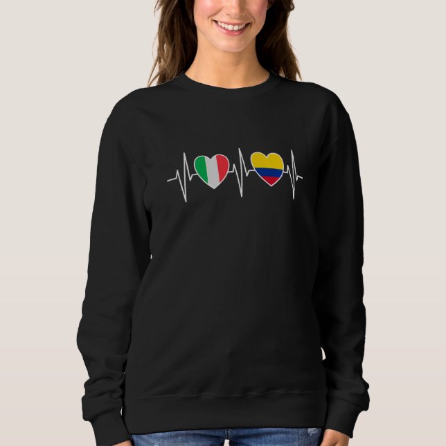 Sweatshirt Italy And Colombia Colombian Flag Flags Premium (Devant)