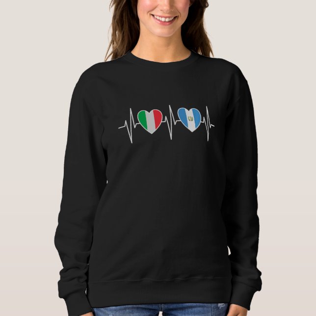 Sweatshirt Italy And Guatemala Guatemalan Flag Flags Premium (Devant)