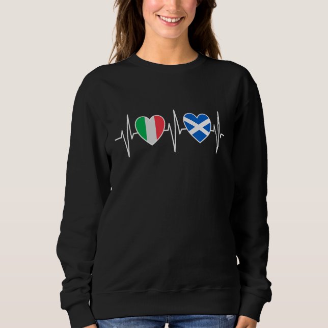 Sweatshirt Italy And Scotland Scottish Flag Flags (Devant)
